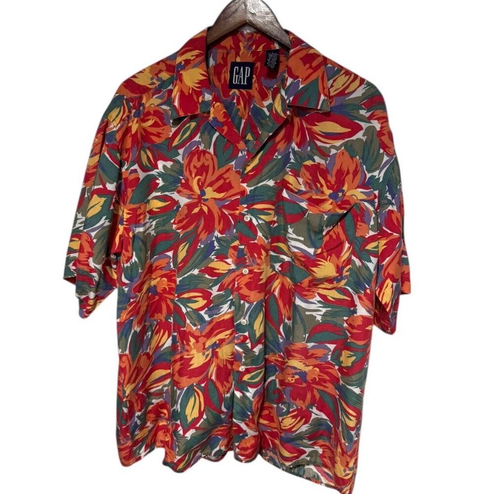 Vintage GAP Button Front Shirt Multicolor Size Large - Picture 1 of 6